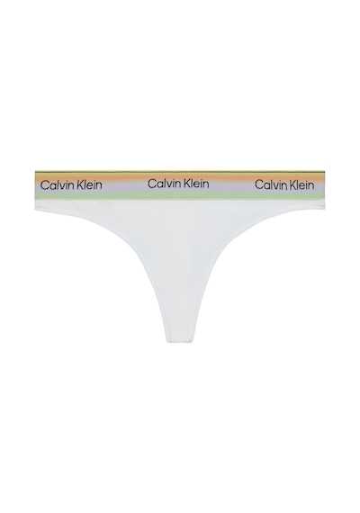 Calvin Klein Kadın Marka Logolu Beyaz Tanga-16251