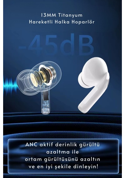 Wearfitpro A11 Pro Anc Enc Dokunmatik Ekranlı Bluetooth Kulaklık