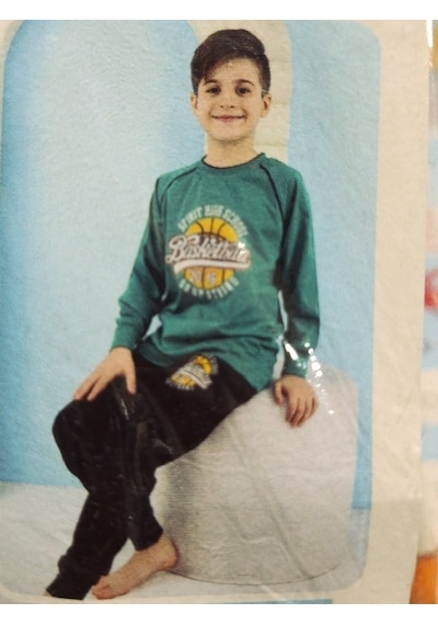 Kapi Kids 7011 Erkek Çocuk Uzun Kol Pijama Takım-6699 SIYAH