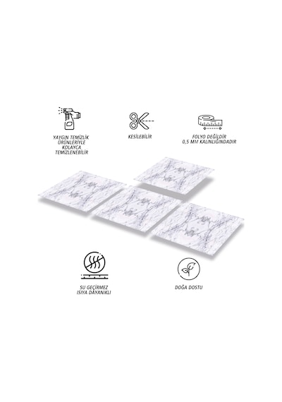 Tink Kendinden Yapışkanlı Mermer 13 Desenli Pvc Karo 30x30 Cm