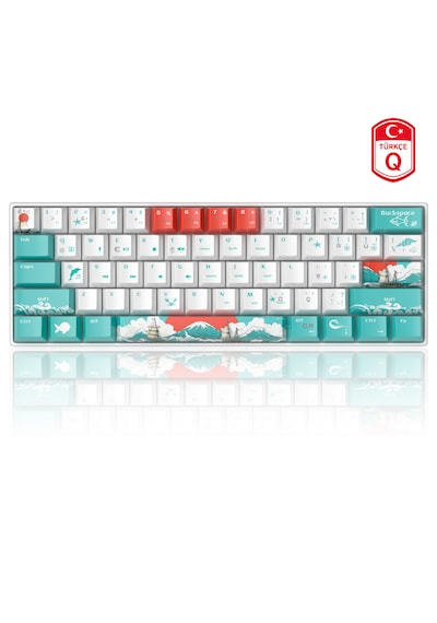 Magegee Star61 Waves %60 Hot-swap Mekanik Beyaz Gaming Klavye