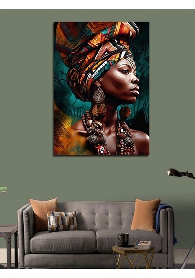Kanvas Tablo Afrikalı Kadın 100cmx140cm