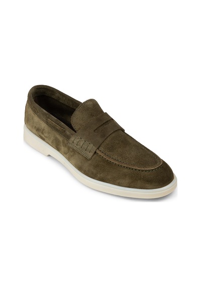 Deery Erkek Yeşil Hakiki Süet Loafer Ayakkabı - 02028myslc01 Yeşil