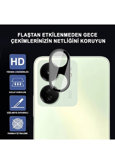 Redmi 13c Uyumlu Kamera Lens Koruyucu Dayanıklı Kamera Koruyucu