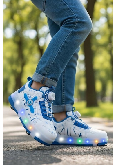 Ndrops 0034 Çocuk Işıklı Patenli Spor Ayakkabı Mavi Ndrops 0034 Çocuk Işıklı Patenli Spor Ayakkabı Mavi