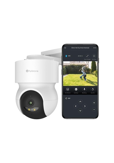 Omni Volt Dış Ortam Wi-fi Akıllı Kamera, Renkli Gece Görüşü, 360 Derece Görüntüleme, İnsan Algılama, Çift Yönlü Sesli Görüşme, Siren