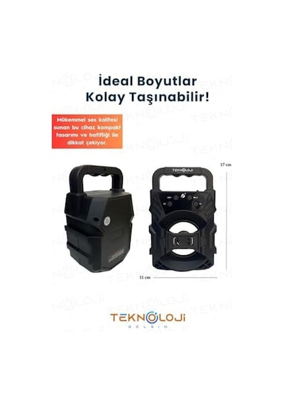 Bluetooth Hoparlör Taşınabilir Ses Bombası Led Işıklı Extra Bass Ses Radyolu Speaker Sd Kart-usb