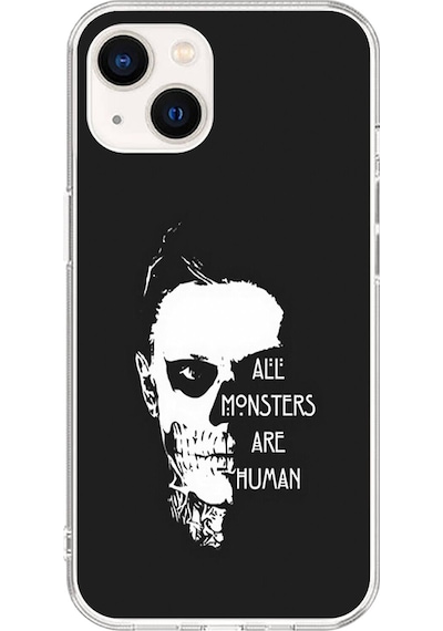 Apple Uyumlu iPhone 14 Plus Şeffaf Kılıf American Horror Story Tasarımlı