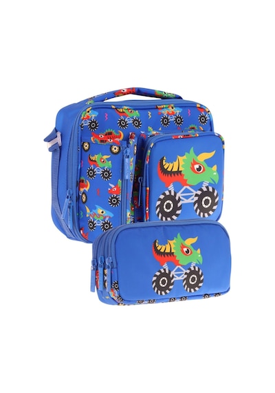 Kaukko Kids Erkek Çocuk Mavi Yeşil Canavar Üç Bölmeli Thermo Beslenme Çantası Ve Kalemlik Seti L7255+l8255 Mavi - Yeşil Kaukko Kids Erkek Çocuk Mavi Yeşil Canavar Üç Bölmeli Thermo Beslenme Çantası Ve Kalemlik Seti L7255+l8255 Mavi - Yeşil