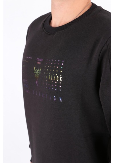 Cazador 5174 Erkek 3 İplik Sweatshirt Siyah