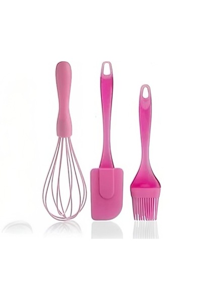 Silikon Hamur Açma Matı 40x50 Cm + 3 Lü Mutfak Seti Çırpıcı, Spatula, Yağ Fırçası