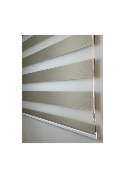 Binbirperde Kum Beji Pileli Zebra Stor Perde Ev/ofis Perdesi Aluminyum Sistem