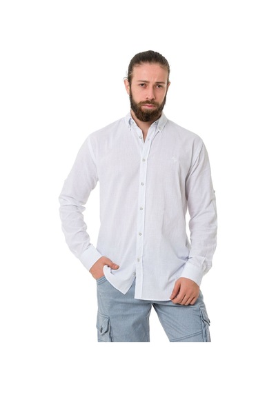 Cipo & Baxx Ch199 Men's Summer Linen Regular Fit Shirt Çok Renkli