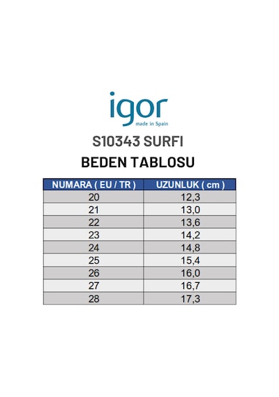 Igor Surfi Çocuk Kum Sandalet S10343-100 Kum Rengi