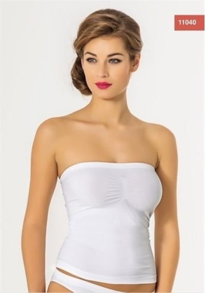 Miss Fit Dikişsiz Straplez Büzgülü Atlet 11040