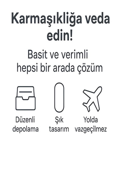 7 İn 1 Çok İşlevli Type-c Usb Micro Lightning Dönüştürücü Seyahat Seti Apple Uyumlu iPhone Android Pc Siyah