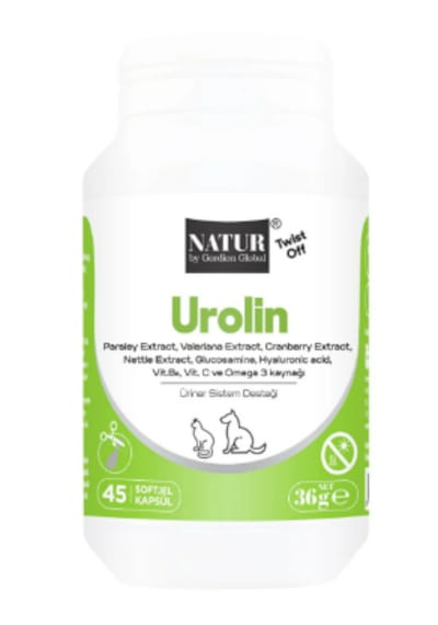 Natur Ürolin Twist Off Kedi Ve Köpek İdrar Yolu Ve Böbrek Sağlığı Destek Kapsülü 45 Kapsül