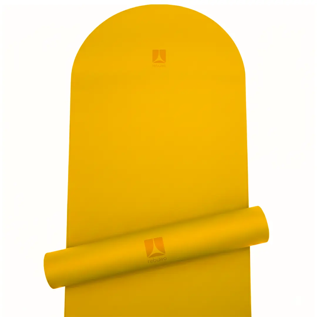 Doğal Kauçuk Oval Kesim Yoga Matı Kaymaz Ve Dayanıklı 5mm - Sarı