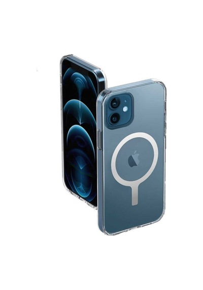 Iphone 12 Mini Uyumlu Kılıf Magsafe Wireless Şarj Destekli Şeffaf K Magnetic Crystal Case R11497: