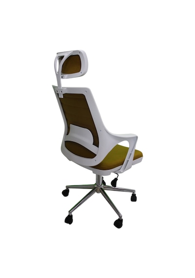 Kaya Ofis Mix Plus White Fabric Müdür Koltuğu Çalışma Koltuğu Hardal