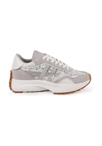 Lbr Libero L083.83161 Taş İşlemeli Kalın Tabanlı Kadın Sneaker Buz-beyaz