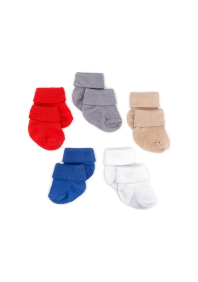 Novibaby 5'li Bambu Yenidoğan Bebek Çorabı I Cold Weather I 0-6 a Çok Renkli