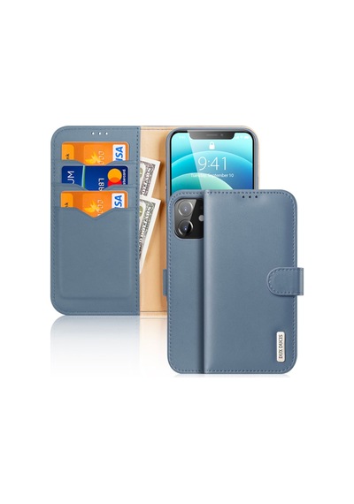 Dux Ducis Apple Uyumlu iPhone 12- 12 Pro Kilif Miknatisli Cüzdanli Deri Kilif 209817694 - Renk / Kirmizi