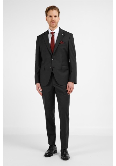 İmza Füme Mono Yaka 6 Drop Comfort Fit Tam Astar Yünlü Takım Elbise 1001255178 Antrasit İmza Füme Mono Yaka 6 Drop Comfort Fit Tam Astar Yünlü Takım Elbise 1001255178 Antrasit