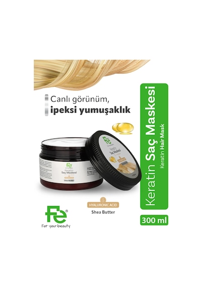 Fe Keratin Saç Maskesi 300ml 4 Lü Set