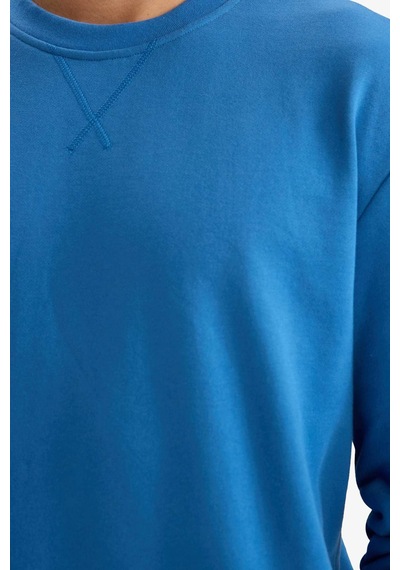 Defacto %100 Pamuk Basic Sweatshirt E8339ax26spbe410 Mavi-be410