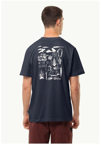 Jack Wolfskin Discover T M Erkek T-shirt-mavi