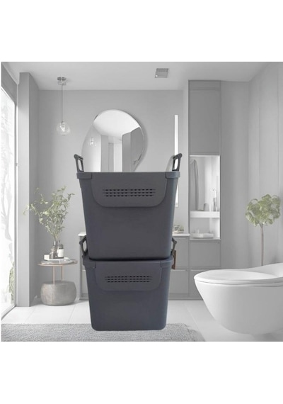 Geseus Motek Mybox 2x30 Litre Kulplu Çok Amaçlı Organizer Saklama Kutusu-mt-35 001