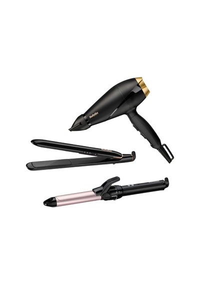 Babyliss 2000W Saç Kurutma Makinesi + Saç Düzleştirici + Saç Maşası
