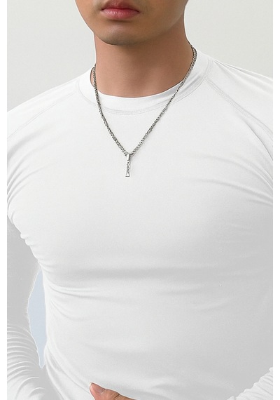 Cool Tarz Erkek Beyaz Uzun Kollu Basic T-shirt Beyaz Beyaz