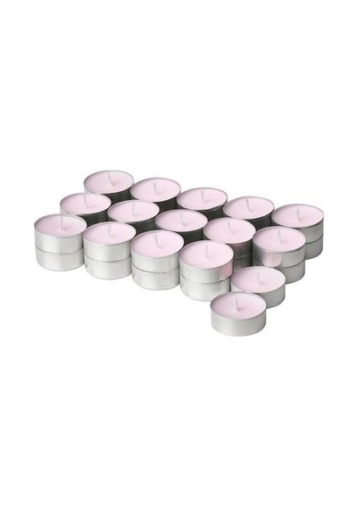 Ikea 30 Lu Yasemin,zambak Kokulu Mum Çiçek Kokusu Mini Mum 3.8 Cm Açık Pembe Çok Renkli