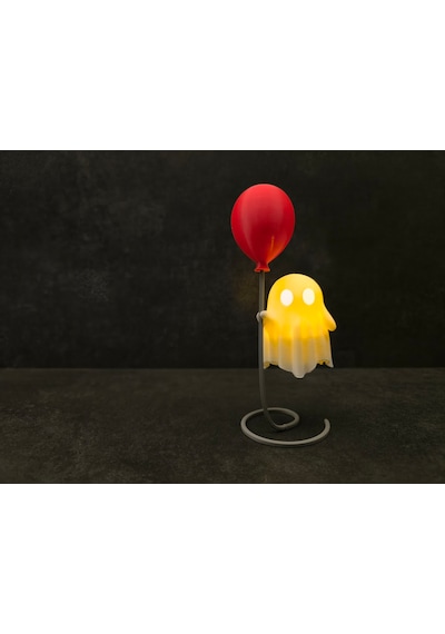 Balon Tutan Mini Hayalet Figür Dekoratif Masa Üstü Aksesuar 5x12cm Beyaz-kırmızı