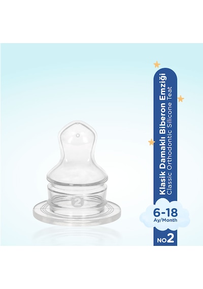 Wee Baby Damaklı Silikon Biberon Emziği Normal Akış No:2 6-18 Ay Wee Baby Damaklı Silikon Biberon Emziği Normal Akış No:2 6-18 Ay