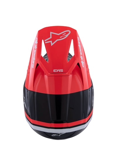 Alpinestars Sm3 Radium Off-Road Cross Kaskı Beyaz - Kırmızı - Siyah