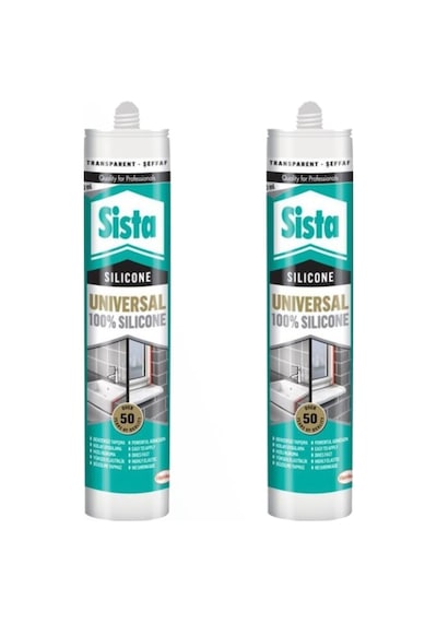 Sista Şeffaf Silikon 280 Ml Henkel (2 Adet) Şeffaf