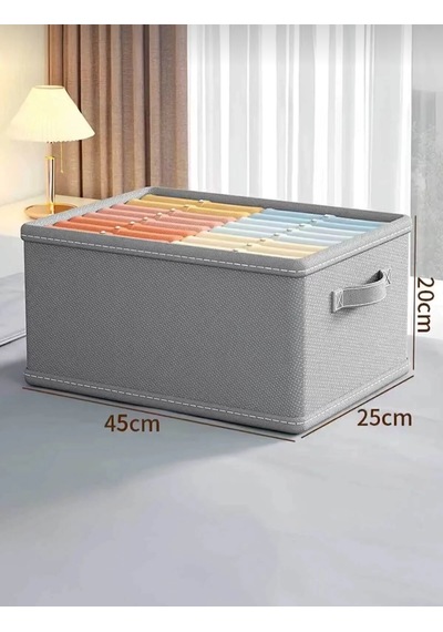 4'lü Gardrop Düzenleyici Organizer Set Antrasit Gri