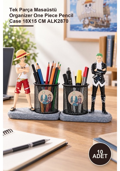 10 Adet Polyester Kalemlik Tek Parça Masaüstü Organizer One Piece Pencil Case 18x15 Cm Alk2870 Diğer