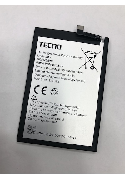 Tecno Camon 18p Ch7n Batarya 5000 Mah