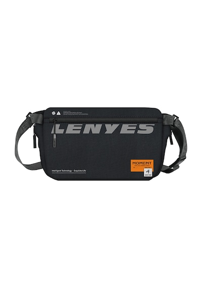 Lenyes Lb594 Innovator Crossbody Serisi Manyetik Tokalı 500d Su Geçirmez Kumaşlı Omuz Çantası Siyah
