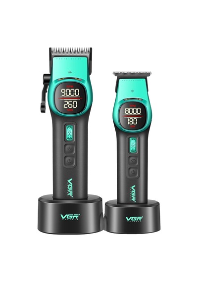 V-885 S2 Profesyonel Dijital Tıraş Makinesi Seti - Clipper - Trimmer - Çantalı