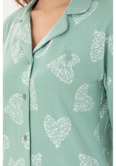 U.s. Polo Assn. Kadın Mint Pijama Takım 50302757-vr090 Mint Mint Yeşili