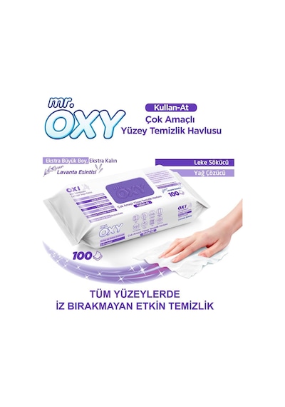 Mr. Oxy Lavanta Kokulu Yüzey Temizlik Havlusu 100'lü