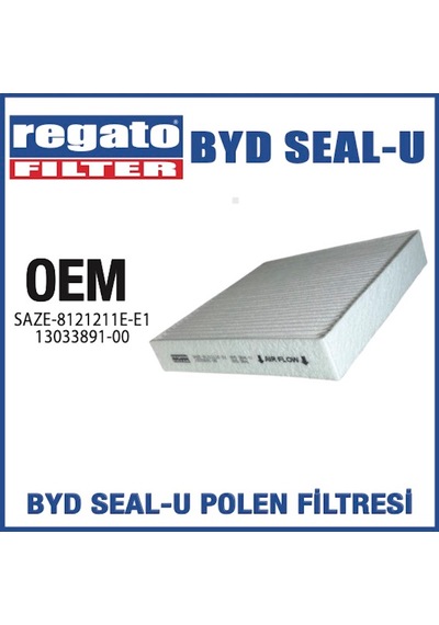 Regato Filter Byd Seal-u Polen Kabin Filtresi Oem Kalitesinde