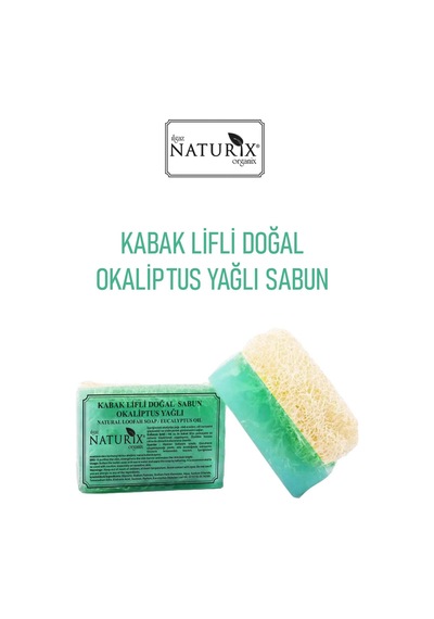 Naturix Doğal Kabak Lifli Okaliptus Yağlı Sabun 130 G