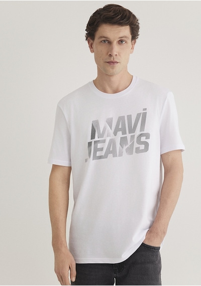 Mavi - Mavi Logo Baskılı Beyaz Tişört 0610260-620 - 535362722 Beyaz