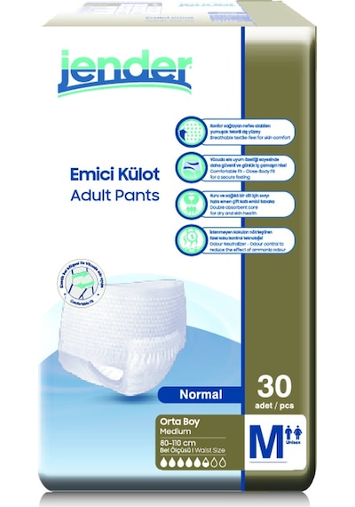Jender 5.5 Damla Emici Külot Orta Boy M 30'Lu